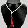 374.43 Ct. Length 16 Inch. Beauty Natural White Quartz  Beads Necklace
