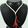367.61 Ct. Captivating Natural White Quartz  Beads Necklace Length 16.5 Inch.