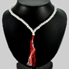 369.61 Ct. Natural White Quartz  Beads Necklace