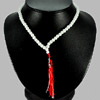 360.26 Ct. Natural White Quartz  Beads Necklace Thailand