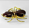 Red Ruby 126.65 Ct. Spider Brooch Nickel Size 66 x 45 x 10 Mm. Natural Thailand