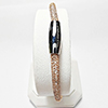 Steel Mesh Bracelet Jewelry 952 Sterling Silver Yellow Gold Plated Length 7.5 Inch.