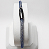 Steel Mesh Bracelet Jewelry 952 Sterling Silver Blue Plated Length 7.5 Inch.