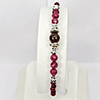 952 Sterling Silver Bracelet Jewelry Ruby Stone Max Length 6 Inch.