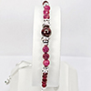 952 Sterling Silver Bracelet Jewelry Ruby Stone Max Length 6 Inch.