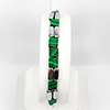 952 Sterling Silver Bracelet Jewelry Malachite Stone Max Length 6  Inch.