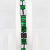 952 Sterling Silver Bracelet Jewelry Malachite Stone Max Length 6  Inch.