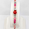 952 Sterling Silver Bracelet Jewelry Tourmaline Stone Max Length 6 Inch.