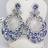 Natural Purple Tanzanite Real 925 Sterling Silver Jewelry Earrings 10.75 Grams