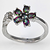 Natural Mystic Color Topaz Real 925 Sterling Silver Jewelry 3.05 Grams Ring Size 8