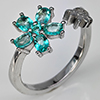 Natural Paraiba Color Topaz Real 925 Sterling Silver Jewelry 3.05 Grams Ring Size 8