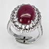 Natural Red Ruby Real 925 Sterling Silver Jewelry 7.00 Grams Ring Size 7