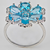 Natural Swiss Blue Topaz Real 925 Sterling Silver Jewelry 4.60 Grams Ring Size 9 Natural Swiss Blue Topaz Real 925 Sterling Silver Jewelry 4.60 Grams Ring Size 9