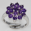 Natural Purple Amethyst Real 925 Sterling Silver Jewelry 5.00 Grams Ring Size 7