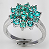 Natural Paraiba Color Topaz Real 925 Sterling Silver Jewelry 5.10 Grams Ring Size 7