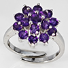 Natural Purple Amethyst Real 925 Sterling Silver Jewelry 5.00 Grams Ring Size 7