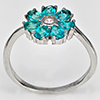 Natural Paraiba Color Topaz Real 925 Sterling Silver Jewelry 2.50 Grams Ring Size 9 Natural Paraiba Color Topaz Real 925 Sterling Silver Jewelry 2.50 Grams Ring Size 9