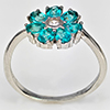 Natural Paraiba Color Topaz Real 925 Sterling Silver Jewelry 2.50 Grams Ring Size 9 Natural Paraiba Color Topaz Real 925 Sterling Silver Jewelry 2.50 Grams Ring Size 9