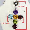 Natural Mix Gemstone Real 925 Sterling Silver Jewelry Pendant 3.80 Grams Natural Mix Gemstone Real 925 Sterling Silver Jewelry Pendant 3.80 Grams