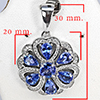 Natural Purple Tanzanite Real 925 Sterling Silver Jewelry Pendant 5.40 Grams
