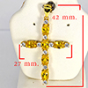Natural Yellow Topaz Real 925 Sterling Silver Jewelry Rose Gold Plated Pendant 3.25 Grams