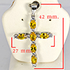 Natural Yellow Topaz Real 925 Sterling Silver Jewelry Pendant 3.25 Grams
