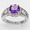 Natural Purple Amethyst Real 925 Sterling Silver Jewelry 4.20 Grams Ring Size 8