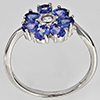 Natural Violetish Blue Tanzanite Real 925 Sterling Silver Jewelry 6.20 Grams Ring Size 8
