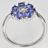Natural Violetish Blue Tanzanite Real 925 Sterling Silver Jewelry 6.20 Grams Ring Size 8