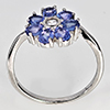 Natural Violetish Blue Tanzanite Real 925 Sterling Silver Jewelry 6.20 Grams Ring Size 7