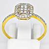 Natural White Diamond 0.31 Ct. ( 38 pcs.) with 9K Gold Ring Jewelry Size 8.5 Natural White Diamond 0.31 Ct. ( 38 pcs.) with 9K Gold Ring Jewelry Size 8.5