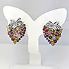 Natural Fancy Color Tourmaline 925 Sterling Silver Jewelry 13.71 Grams Sets Ring Size 9 And Earrings Natural Fancy Color Tourmaline 925 Sterling Silver Jewelry 13.71 Grams Sets Ring Size 9 And Earrings