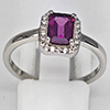 Natural Purplish Pink Rhodolite 952 Sterling Silver Jewelry 2.28 Grams Ring Size 8 Natural Purplish Pink Rhodolite 952 Sterling Silver Jewelry 2.28 Grams Ring Size 8