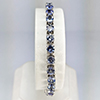 Natural Violetish Blue Tanzanite 952 Sterling Silver Jewelry 7.20 Grams Bracelet Length 10 Inch. Natural Violetish Blue Tanzanite 952 Sterling Silver Jewelry 7.20 Grams Bracelet Length 10 Inch.