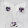 Natural Purple Pink Amethyst 925 Sterling Silver Jewelry 8.63 Grams Sets Ring Size 9.5 And Earrings Natural Purple Pink Amethyst 925 Sterling Silver Jewelry 8.63 Grams Sets Ring Size 9.5 And Earrings