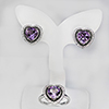 Natural Purple Pink Amethyst 925 Sterling Silver Jewelry 8.55 Grams Sets Ring Size 7.75 And Earrings Natural Purple Pink Amethyst 925 Sterling Silver Jewelry 8.55 Grams Sets Ring Size 7.75 And Earrings