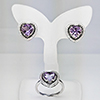 Natural Purple Pink Amethyst 925 Sterling Silver Jewelry 8.85 Grams Sets Ring Size 9 And Earrings Natural Purple Pink Amethyst 925 Sterling Silver Jewelry 8.85 Grams Sets Ring Size 9 And Earrings