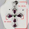 Natural Purplish Pink Rhodolite Garnet Real 925 Sterling Silver Jewelry 2.66 Grams Pendant