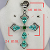 Natural Paraiba Color Apatite Real 925 Sterling Silver Jewelry 2.60 Grams Pendant