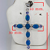 Natural Multi Color Blue Opal Real 925 Sterling Silver Jewelry 3.04 Grams Pendant
