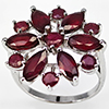 Natural Red Ruby Real 925 Sterling Silver Jewelry 6.00 Grams Ring Size 9.5