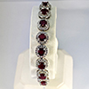 Natural Red Ruby 952 Sterling Silver Jewelry 10.91 Grams Bracelet Length 8 Inch. Natural Red Ruby 952 Sterling Silver Jewelry 10.91 Grams Bracelet Length 8 Inch.