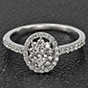 Natural White Diamond With Platinum Jewelry 3.30 Grams Ring Size 6.50