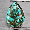 Natural Multi Color Green Turquoise 4.26 Ct. Pear Shape Cabochon 14.2 x 10.2 Mm Gemstone from india