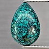 Natural Multi Color Green Turquoise 2.65 Ct. Pear Shape Cabochon 12.3 x 8.5 Mm Gemstone from india