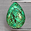 Natural Multi Color Green Turquoise 4.08 Ct. Pear Shape Cabochon 14.3 x 10.4 Mm Gemstone from india