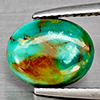 Natural Multi Color Green Turquoise 2.54 Ct. Oval Shape Cabochon 10.2 x 8.4 Mm Gemstone from india