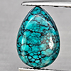 Natural Multi Color Green Turquoise 3.29 Ct. Pear Shape Cabochon 13.2 x 9.3 Mm Gemstone from india