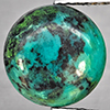 Natural Multi Color Green Turquoise 2.13 Ct. Round Shape Cabochon 10.2 Mm Gemstone from india