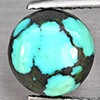 Natural Multi Color Green Turquoise 1.96 Ct. Round Shape Cabochon 8.5 Mm Gemstone from india